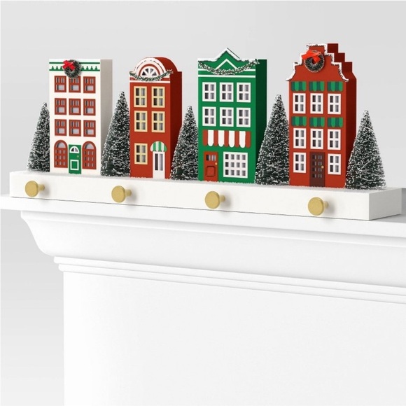 Lit Village Stocking Holder - Threshold NEW - Picture 5 of 6